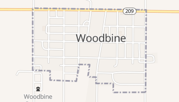 Woodbine, Kansas map