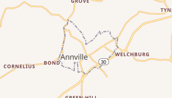 Annville, Kentucky map