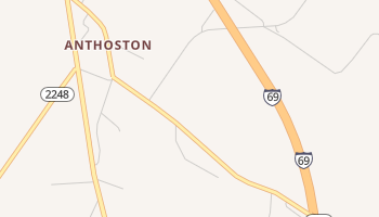 Anthoston, Kentucky map