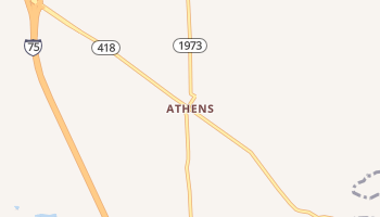 Athens, Kentucky map
