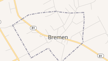Bremen, Kentucky map
