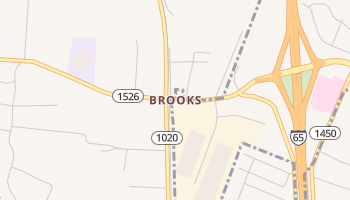 Brooks, Kentucky map