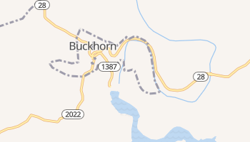 Buckhorn, Kentucky map