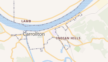 Carrollton, Kentucky map