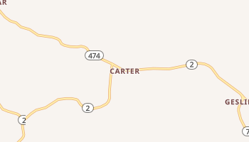 Carter, Kentucky map