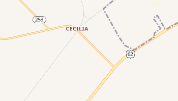 Cecilia, Kentucky map