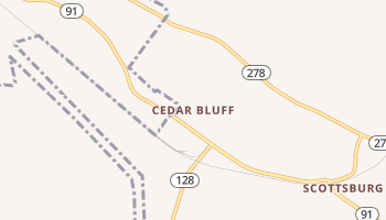 Cedar Bluff, Kentucky map