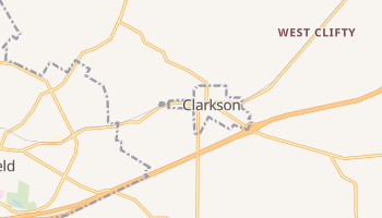 Clarkson, Kentucky map