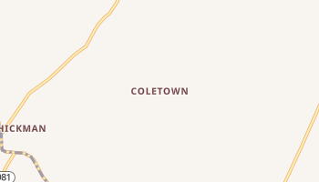Coletown, Kentucky map