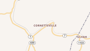 Cornettsville, Kentucky map
