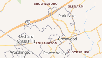 Crestwood, Kentucky map