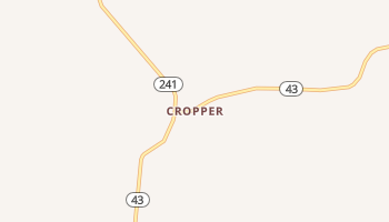 Cropper, Kentucky map