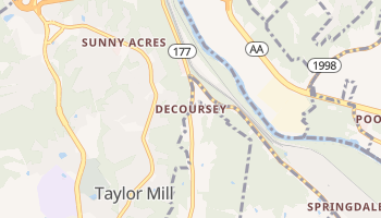 DeCoursey, Kentucky map
