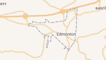 Edmonton, Kentucky map