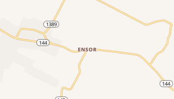 Ensor, Kentucky map