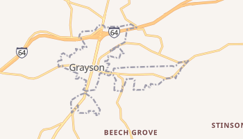 Grayson, Kentucky map