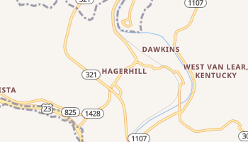 Hagerhill, Kentucky map
