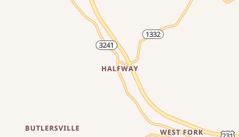 Halfway, Kentucky map