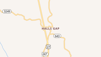 Halls Gap, Kentucky map