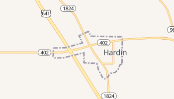 Hardin, Kentucky map