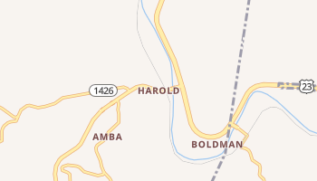 Harold, Kentucky map