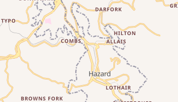 Hazard, Kentucky map