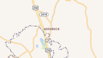 Heidrick, Kentucky map
