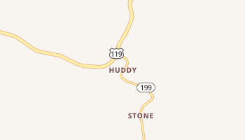 Huddy, Kentucky map