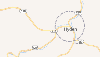 Hyden, Kentucky map