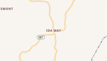 Ida May, Kentucky map