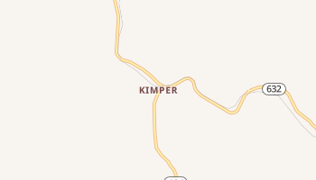 Kimper, Kentucky map