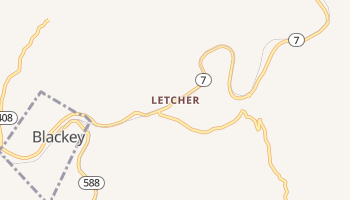 Letcher, Kentucky map