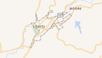 Liberty, Kentucky map