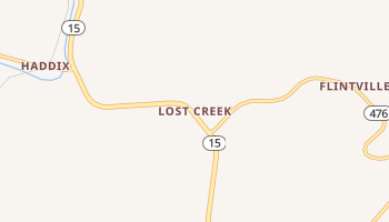 Lost Creek, Kentucky map
