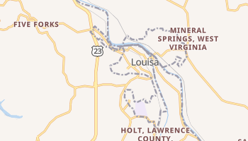 Louisa, Kentucky map
