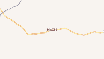 Mazie, Kentucky map