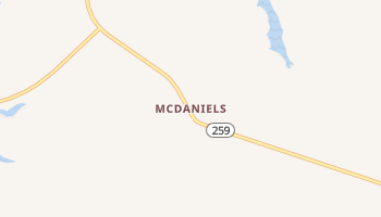 McDaniels, Kentucky map