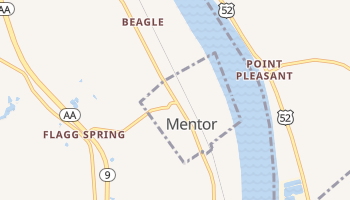 Mentor, Kentucky map