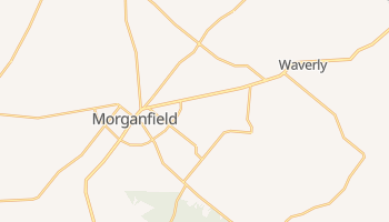 Morganfield, Kentucky map