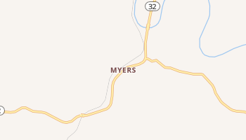 Myers, Kentucky map
