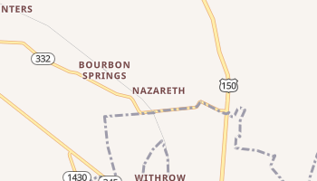 Nazareth, Kentucky map