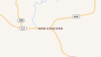 New Concord, Kentucky map