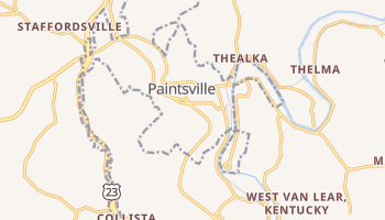 Paintsville, Kentucky map