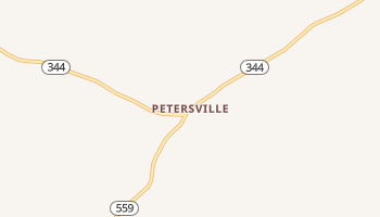 Petersville, Kentucky map