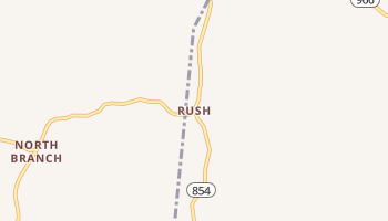 Rush, Kentucky map