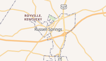 Russell Springs, Kentucky map