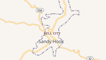 Sandy Hook, Kentucky map