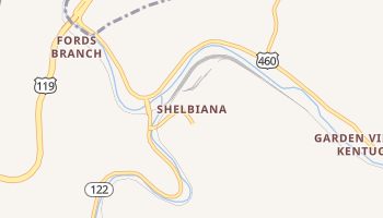 Shelbiana, Kentucky map