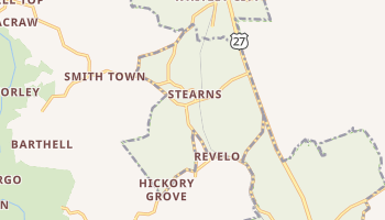 Stearns, Kentucky map