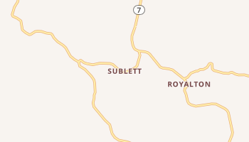 Sublett, Kentucky map
